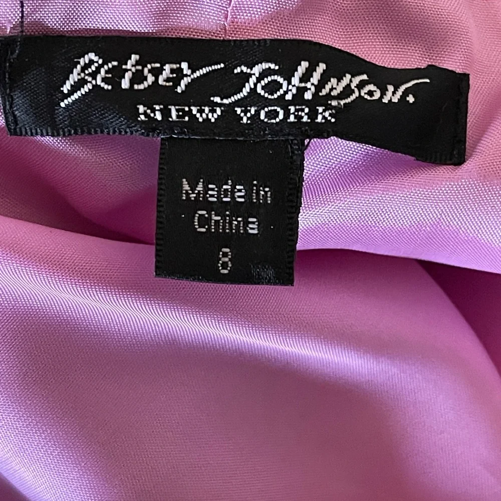 Vtg Betsey Johnson Lace Overlay Dress Pink Black Goth Y2k Dark Fairy Glam Size 8 - Picture 7 of 9